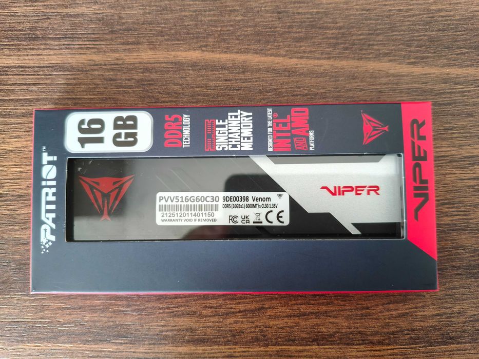Pamięć RAM Patriot Viper Cenom DDR5 16GB (1x16GB) 6000MT/s. CAS 30