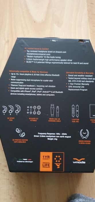 Fones premium bluetooth forza metallo da V-Moda milano design