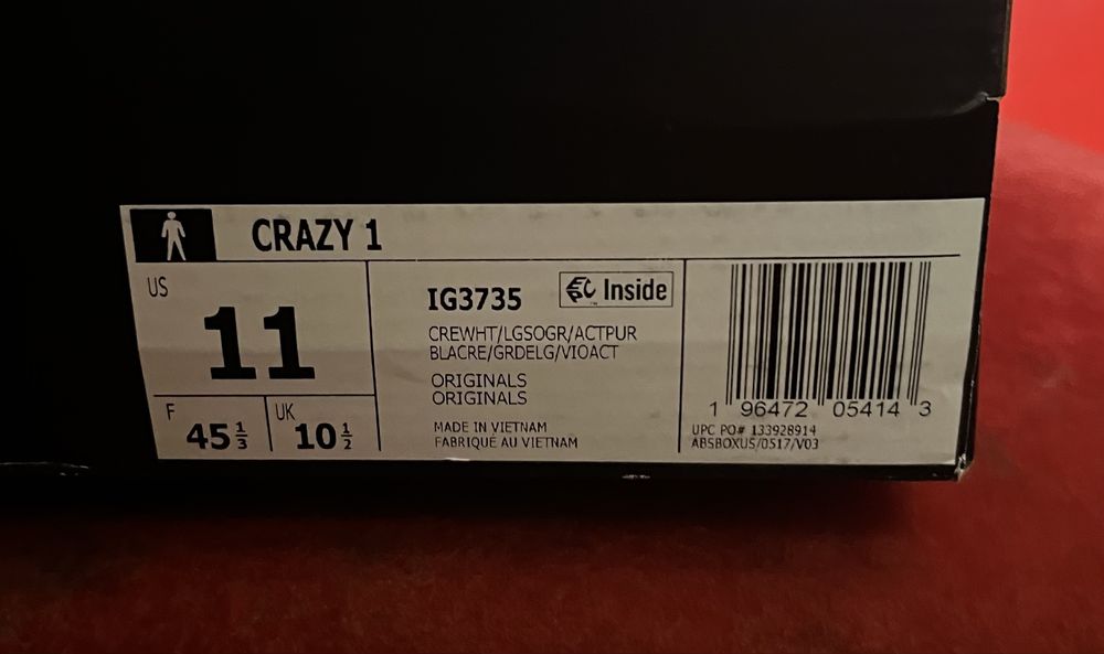 Баскетбольні кросівки Adidas Crazy 1