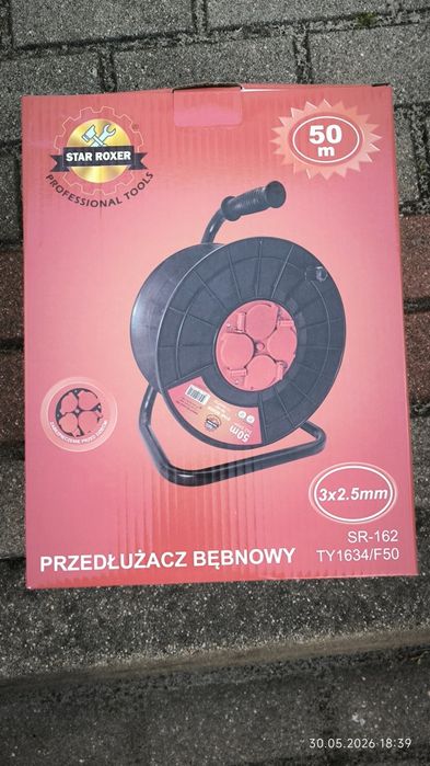 Przedłużacz rolka 50 m Miedziany 3x2,5 mm