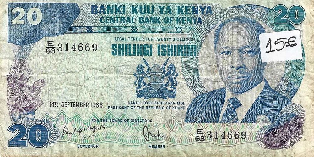 Notas antigas - Quénia