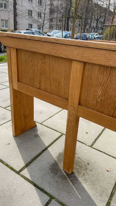 Konsola rustykalna, ławka szkolna drewniana