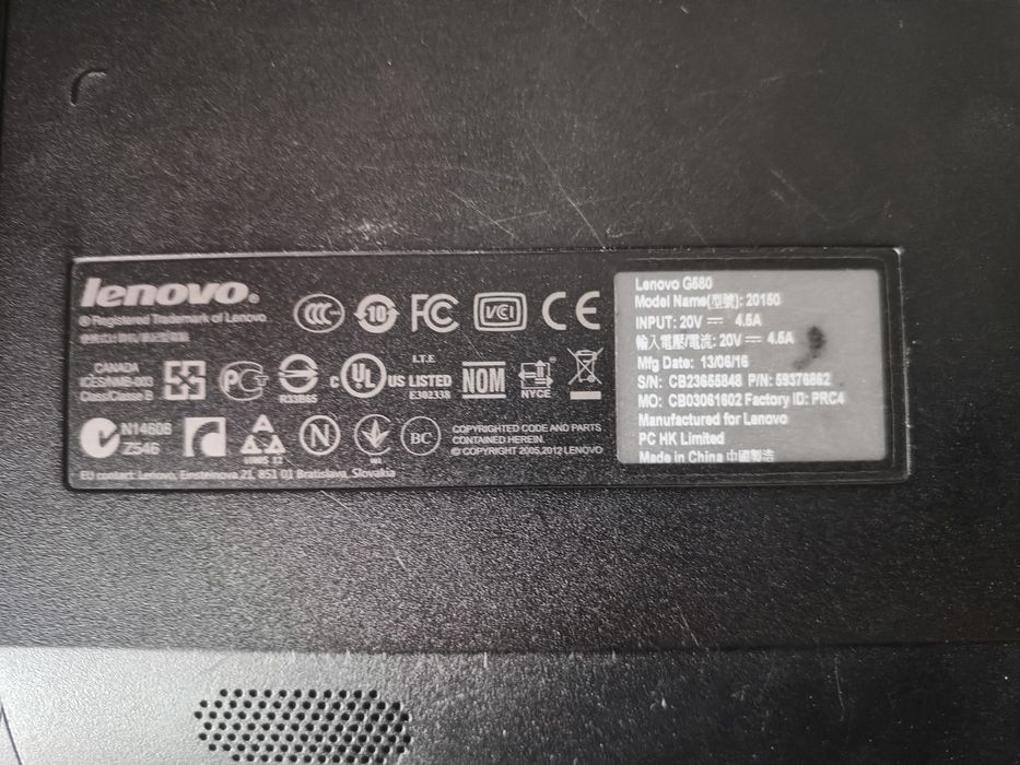 Laptop Lenovo G580