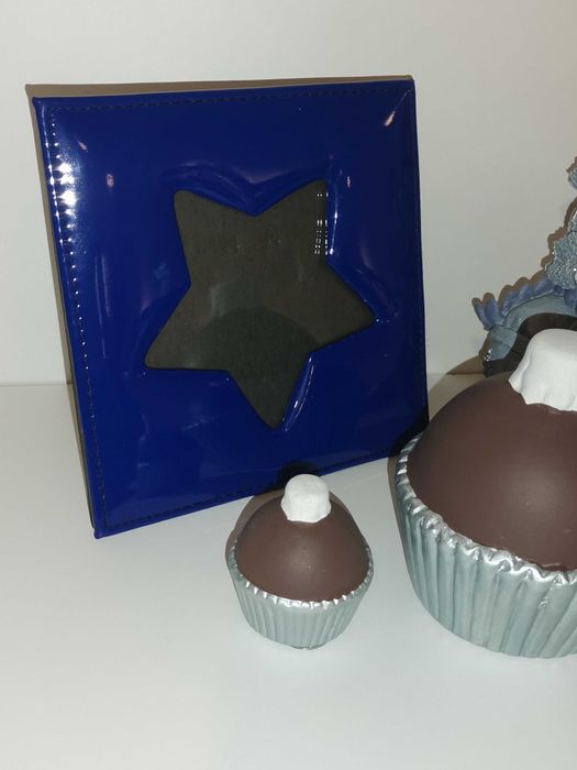 Zestaw świątecznych ozdób - ramka na zdjęcia, muffinki, bałwanek