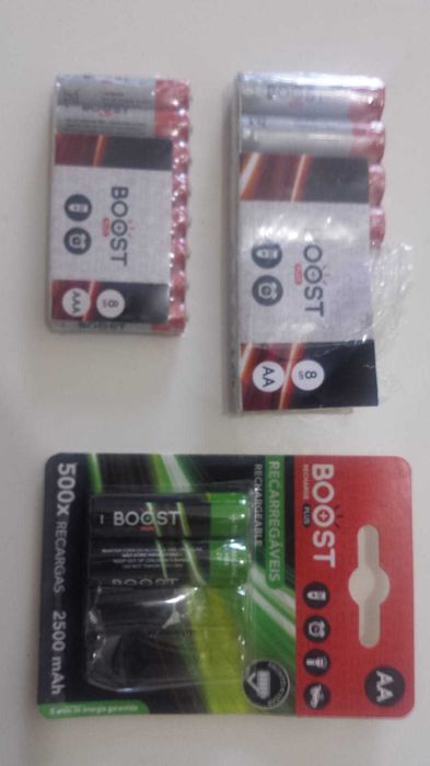 Conjunto de 8 pilhas AAA + 4 pilhas AA + 2 pilhas AA Recarregaveis