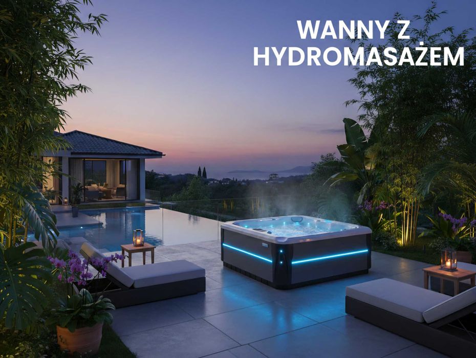 Wanna spa jacuzzi 5 osobowe 220x220x90 ogrodowe całoroczne