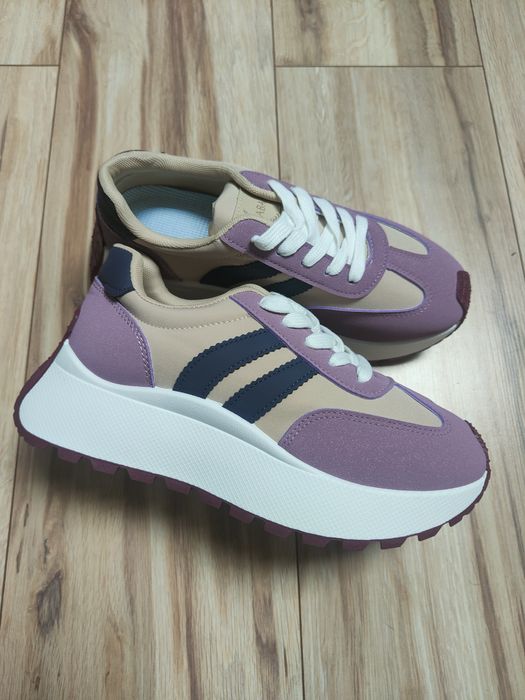 Buty sportowe damskie sneakersy na wyższej podeszwie 39 zara adidas