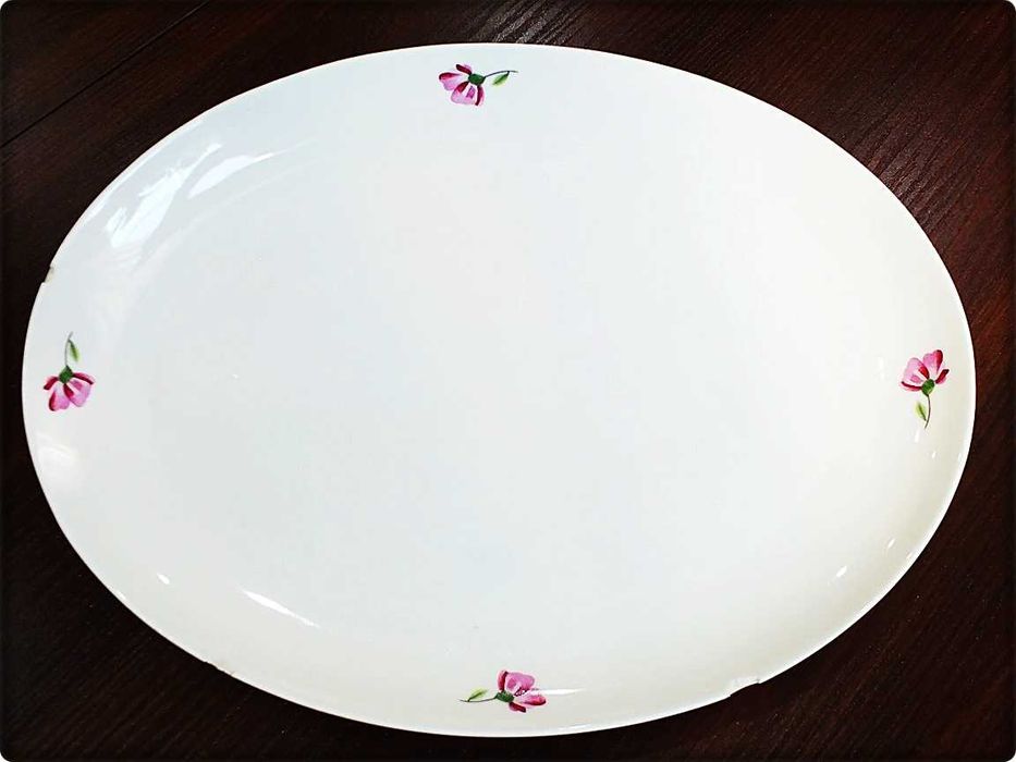 Duży Półmisek Talerz 33cm/25cm Karolina Porcelana Wałbrzych Patera PRL