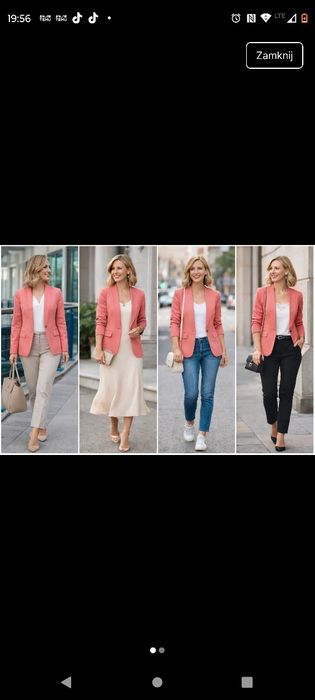 Marynarka wiosenna różowa Mohito 38