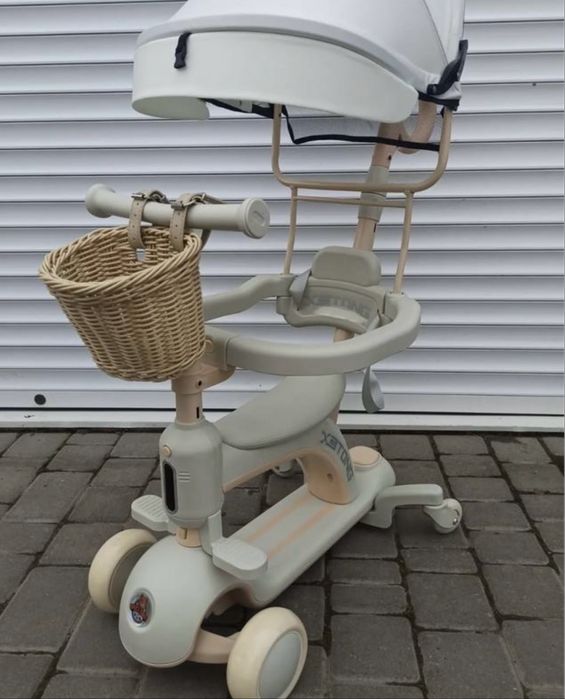 Дитячий самокат-трансформер 5 в 1 велосипед зі світлом та музикою