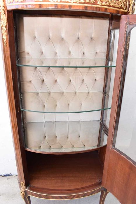 Francuska Witryna Ludwik - Gablota Komoda - Okuta Mosiądzem Marmur