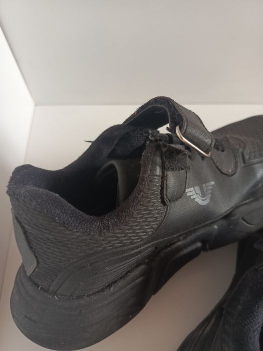 Черные кроссовки на липучке ЭКО кожа 34 размер для мальчика