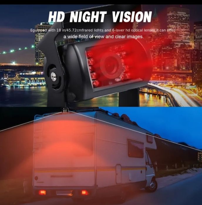 Комплект монитор 7"и 2 инфракрасные камеры 12/24v