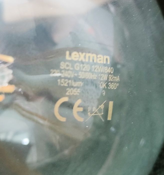 Duża żarówka Lexman SCL G120 12W/840 moc 220-240V