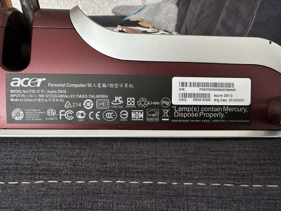 Компьютер сенсорный All-in-One Acer Aspire Z5610