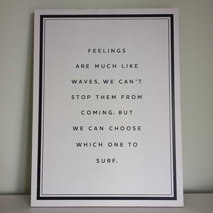 Quadro com frase inspiradora sobre Os Sentimentos