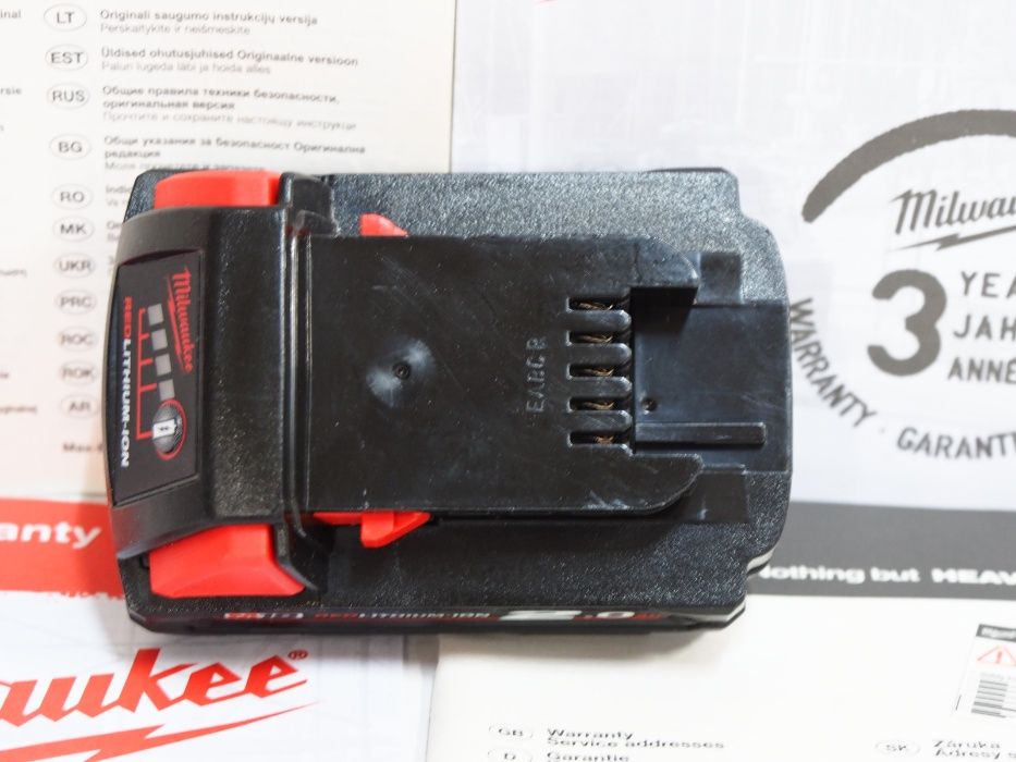 MILWAUKEE 18v 2ah bateria akumulator LI-ION klucz berner bti wurth