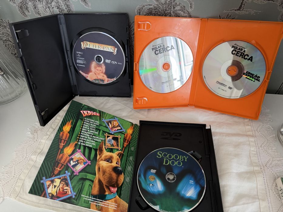 DVD Filmes,  Scooby-Doo, Pular a Cerca, O Feiticeiro de Oz e Peter Pan