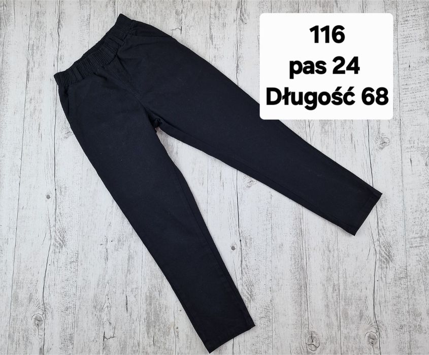 Spodnie bawełniane eleganckie wizytowe chlopiece miękkie GT 116 czarne