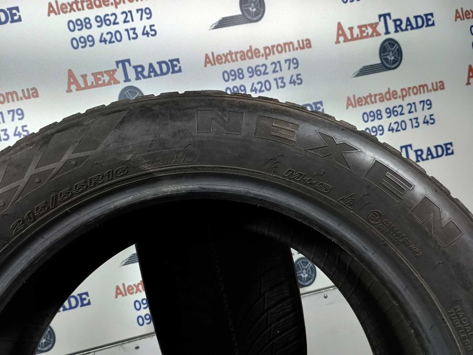 2 шт. 215/55 R16 Nexen WinGuard Snow G WH2 зимові шини б/у, протектор 6 мм
