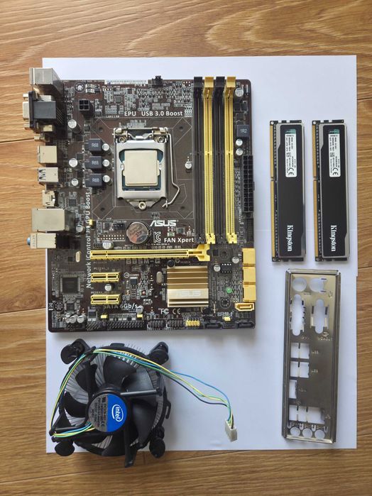 Komputer Asus B85M-G, procesor i3-4330, pamięć Kingston DDR3 2x4GB