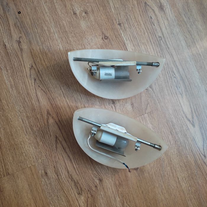 Apliques de parede vidro opaco efeito mármore