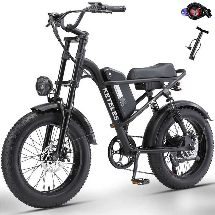 Bicicleta Elétrica Suspensao dupla 1000w 48v Keteles K880