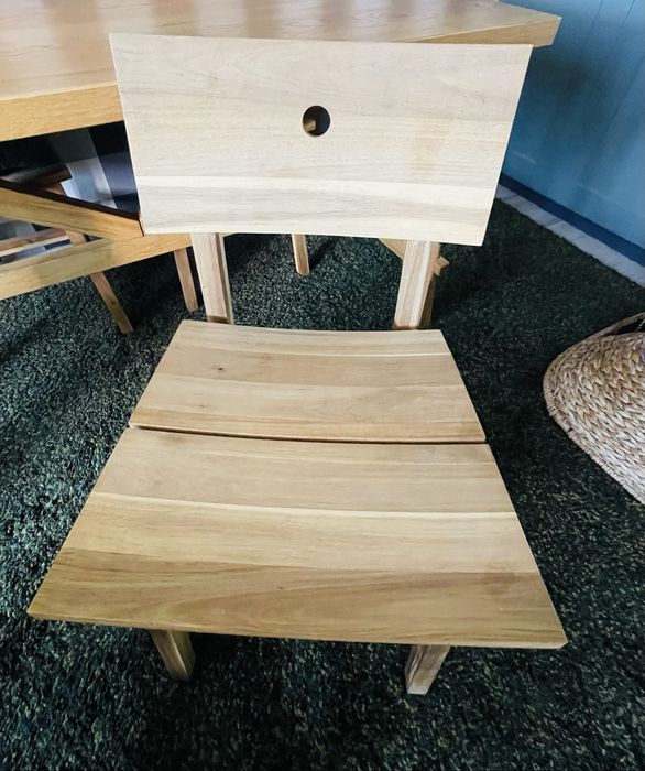Drewniany stół Ikea Morbylanga 4 krzesla Skogsta gratis poduszki!