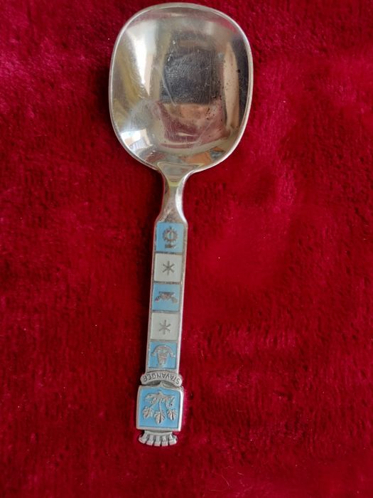 Colher Prata Esterlina Vintage 925S Noruega