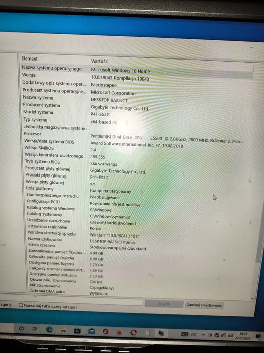 Zestaw .komputer stacjonarny monitor 19lcd