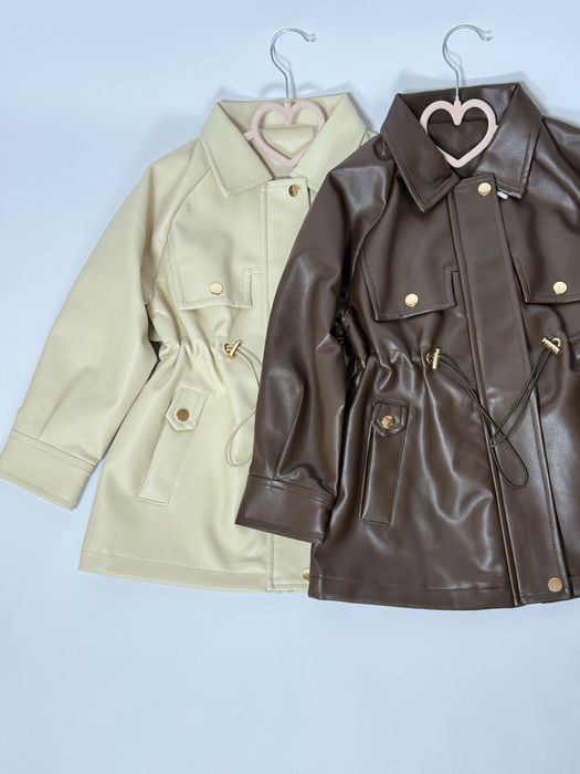 Тренч. Курточка. Подовжена курточка еко шкіра.