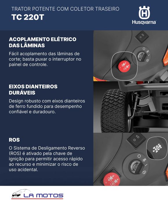 Trator de jardim Husqvarna TC 220T