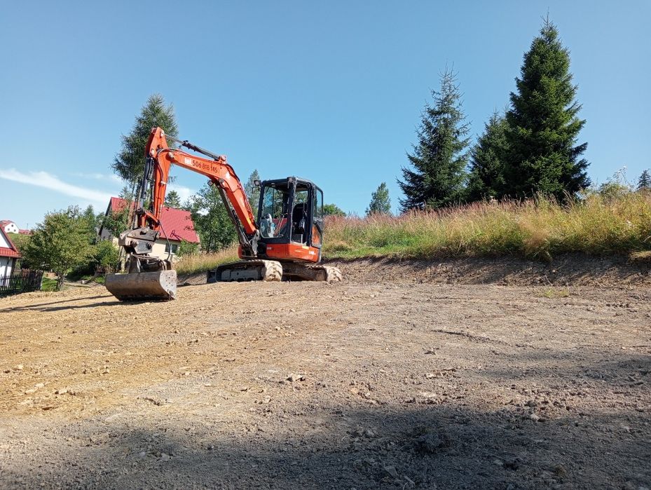 Roboty ziemne, minikoparka, wywrotka, wozidło, koparka