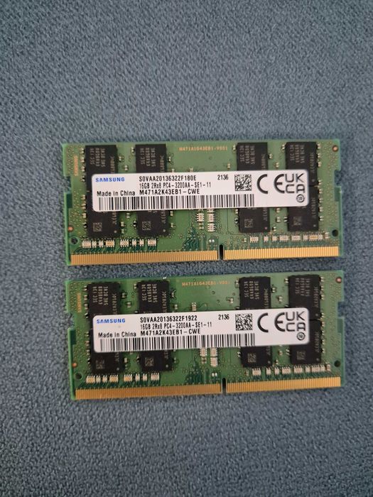 Pamięć RAM DDR4 32GB 3200mhz Samsung (2x16GB) so-dimm do laptopa