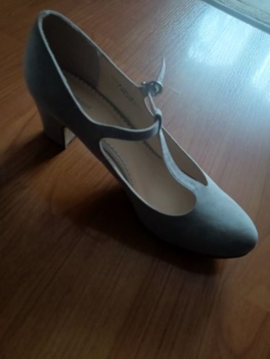 Buty, botki, eleganckie szare