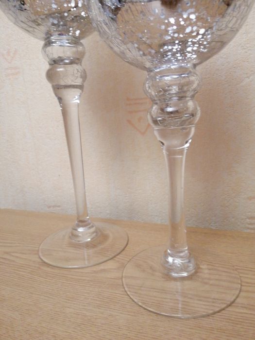 Подарочные бокалы - подсвечники Isabelle, 35 и 30 см