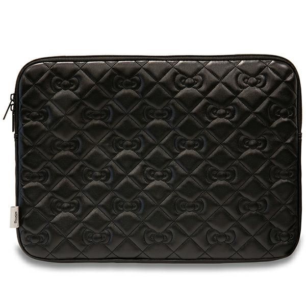 Pokrowiec Hello Kitty Zip PU Quilted Bows na laptopa 14 - czarny