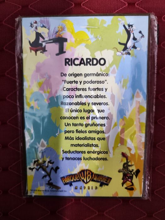 Quadro com o significado do nome Ricardo em espanhol