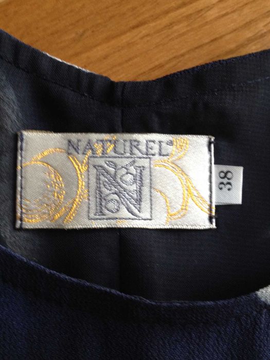 Vestido azul c flores | Naturel