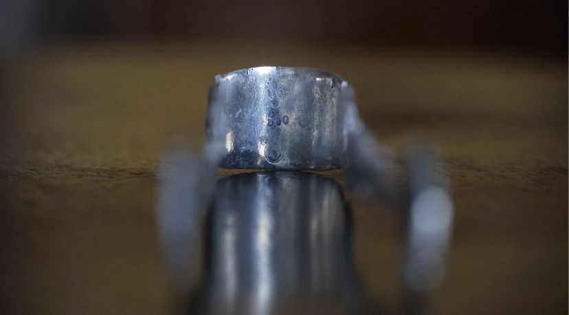 Srebrne zabytkowe szczypce do cukru lodu sztućce vintage retro