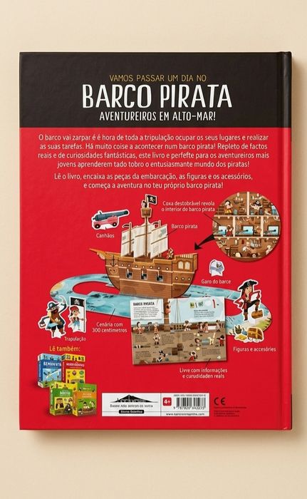 Livro + Jogo 3D Barco Pirata Para Montar (NOVO