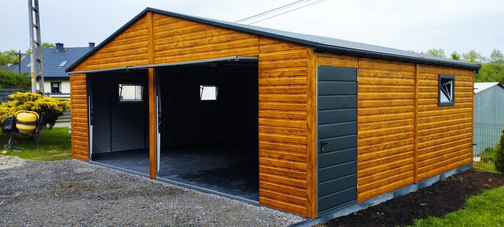 Garaż blaszany 7x6 garaże blaszane  profil poziom 7x5 7x5 6x6 rus-stal