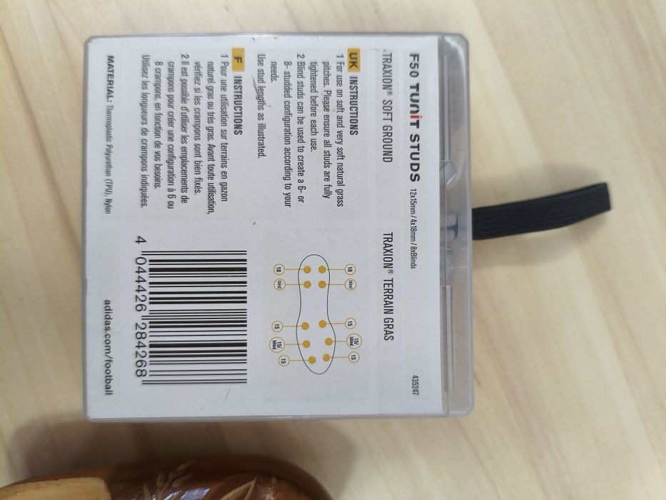 Kołki do butów Adidas F50 TUNIT Studs Traxion SG (15/18mm)