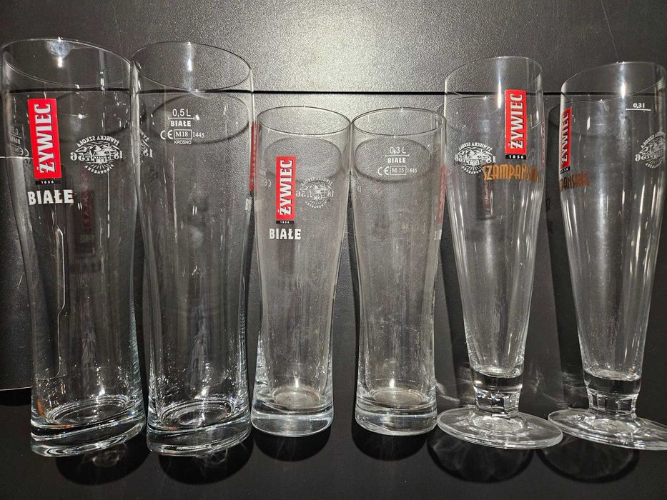 Szklanki żywiec mega zestaw konesera
