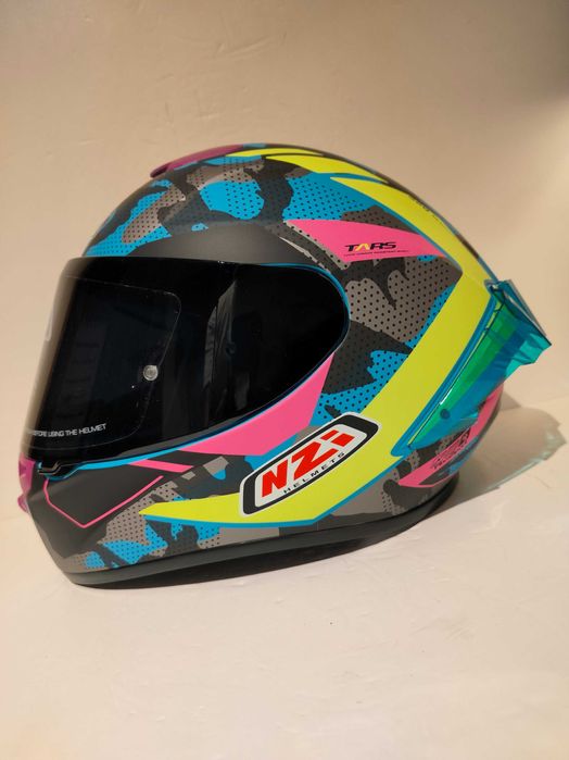 Capacete NZi Trendy 3 CAMU c/viseira escura+transparente mota novo