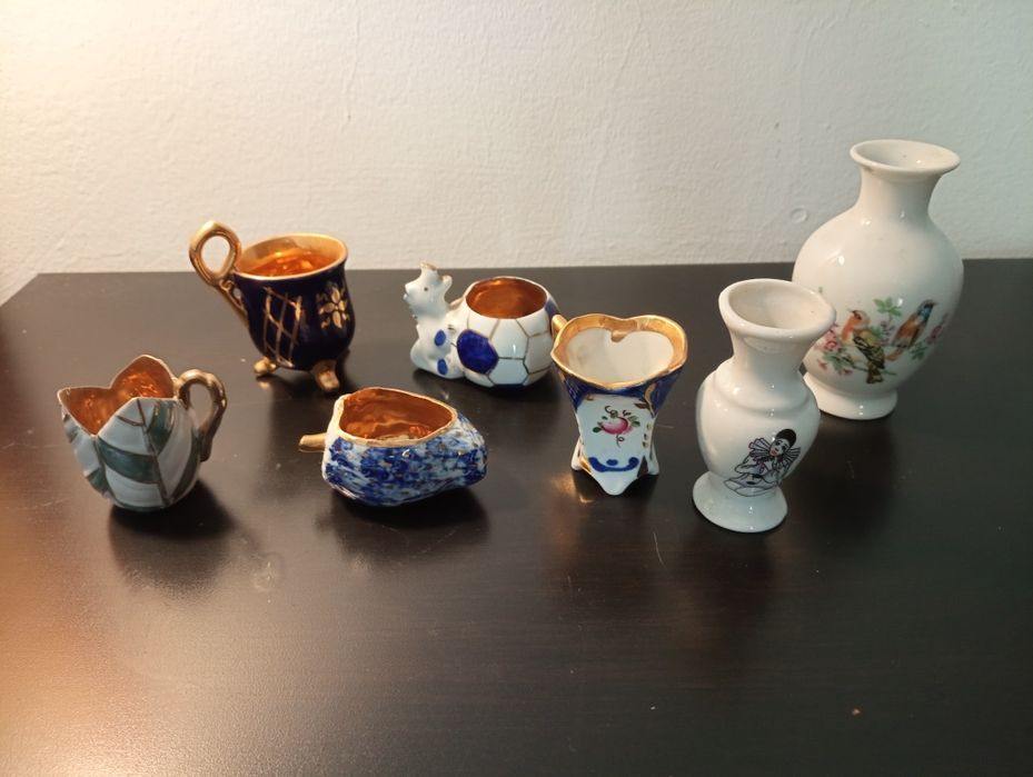 7 miniaturas porcelana	antigas mas em excelente estado