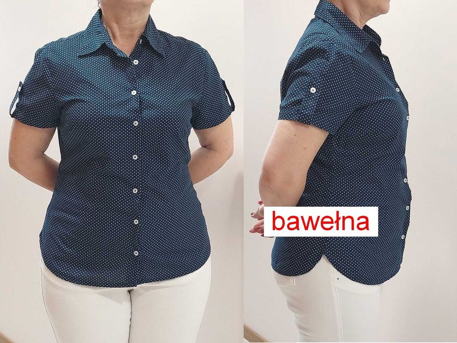 Bluzka koszula S 36 Peek Cloppenburg granatowa bawełna