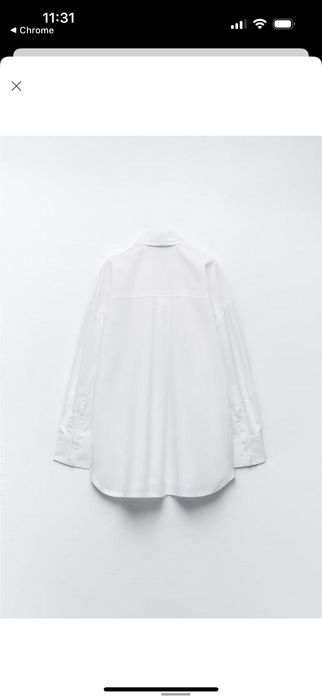 Біла сорочка Zara оверсайз