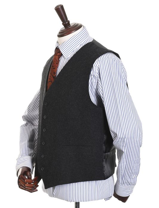 HENRY MORELL wełniana kamizelka garniturowa Pure New Wool antracyt 54