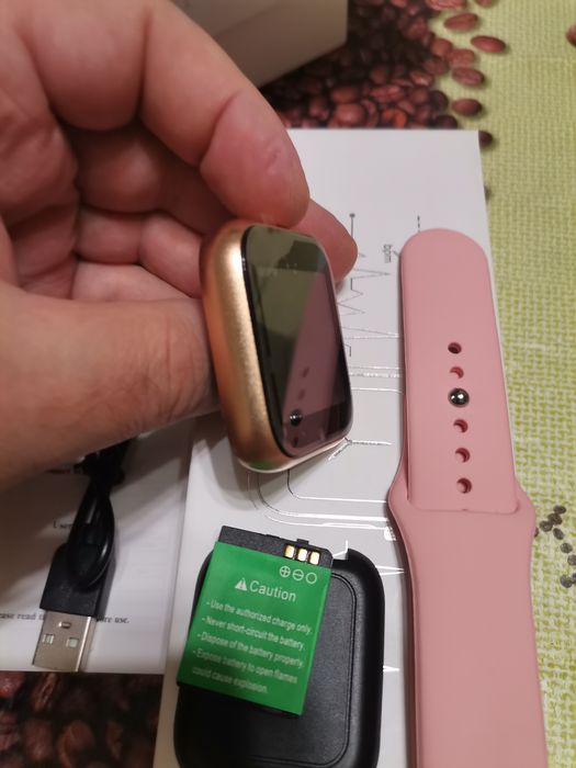 Смарт Watch C6 Pink/Gold Sim BT SD съемный АКб